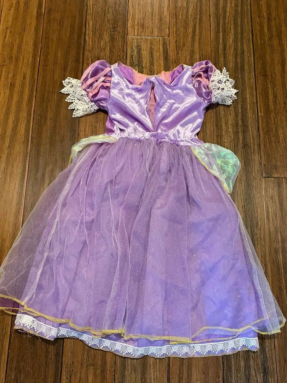 Disney Princess Rapunzel Tangled Halloween Costume Dress Girls Size S 4-6